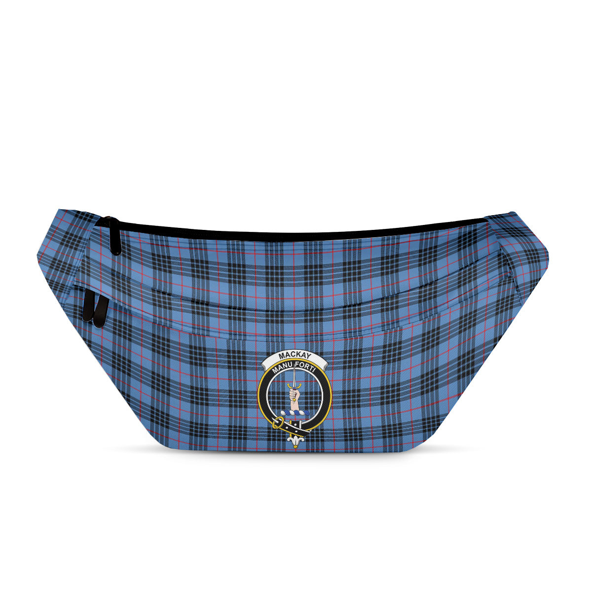 ScotsTee Shop Scottish MacKay Blue Clan Crest Tartan Fanny Pack Plaid Waist Bag