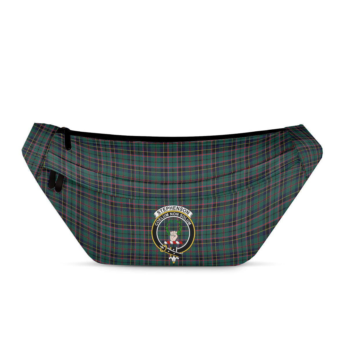 ScotsTee Shop Scottish Stephenson Modern Clan Crest Tartan Fanny Pack Plaid Waist Bag
