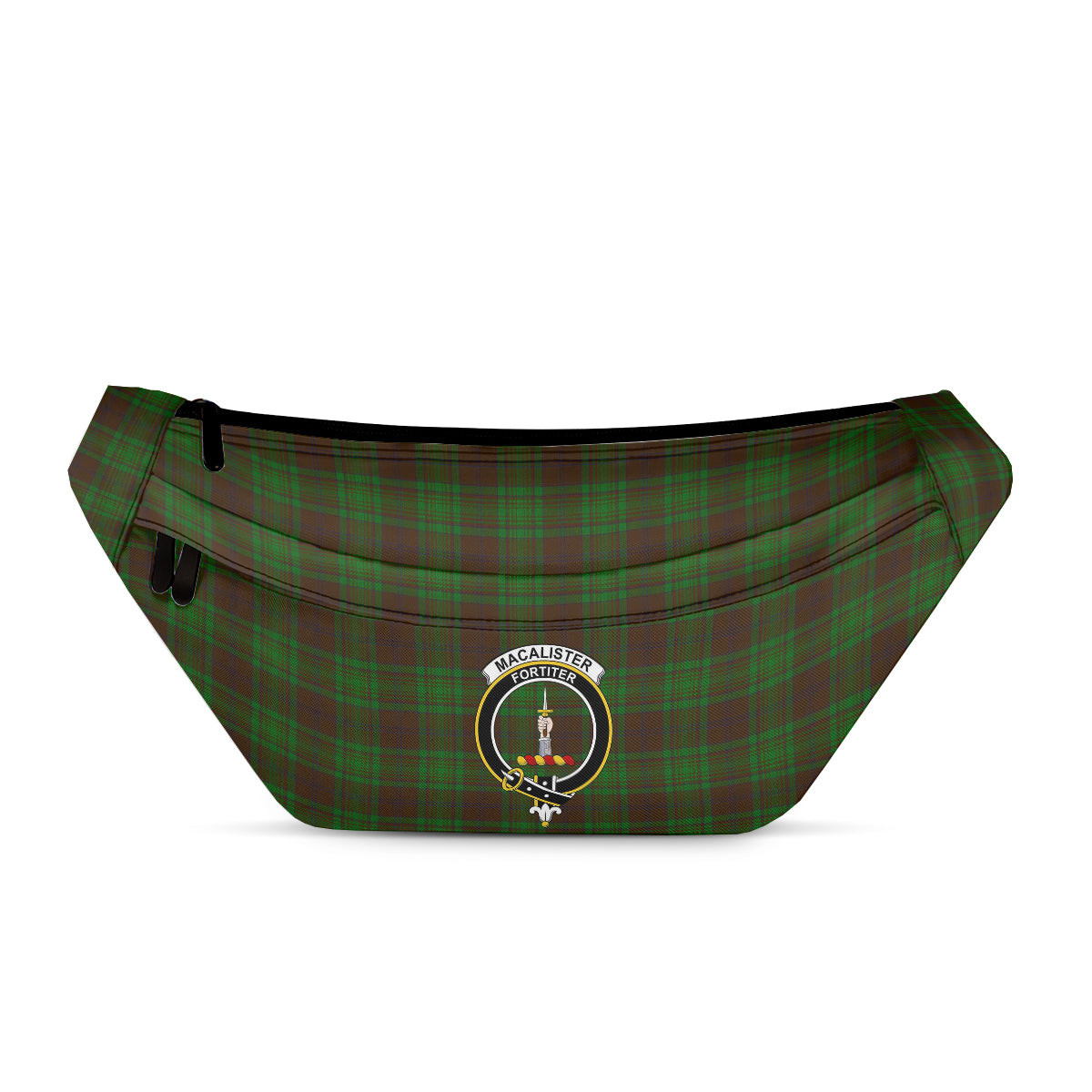 ScotsTee Shop Scottish MacAlister of Glenbarr Hunting Clan Crest Tartan Fanny Pack Plaid Waist Bag