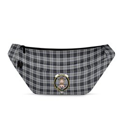 ScotsTee Shop Scottish Menzies Black Dress Clan Crest Tartan Fanny Pack Plaid Waist Bag