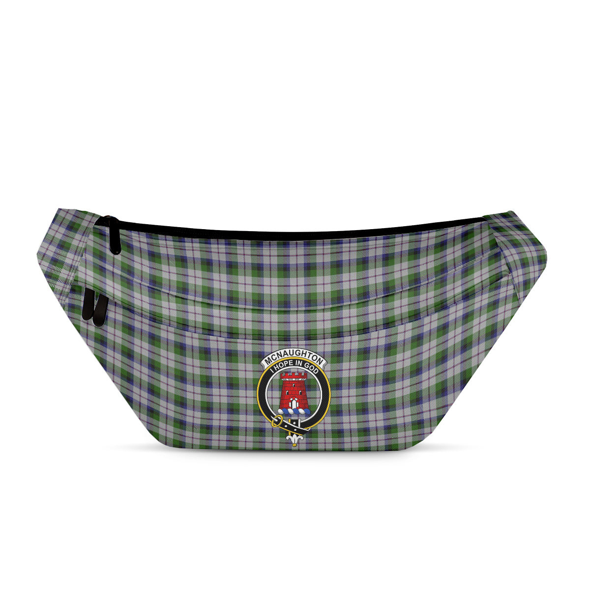 ScotsTee Shop Scottish McNaughton Dress Clan Crest Tartan Fanny Pack Plaid Waist Bag