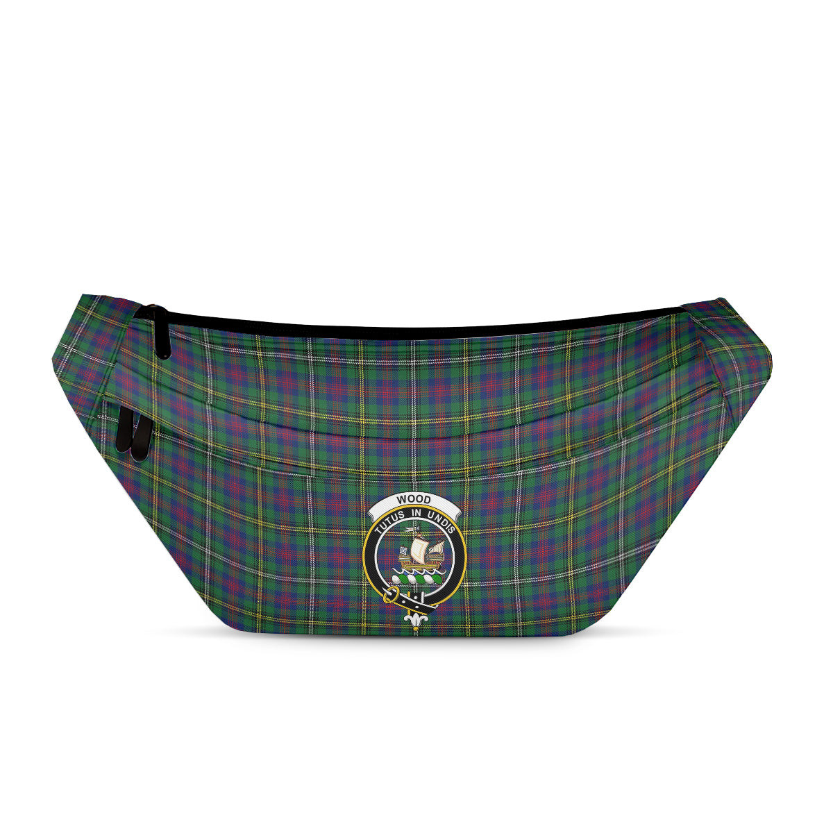 ScotsTee Shop Scottish Wood Modern Clan Crest Tartan Fanny Pack Plaid Waist Bag