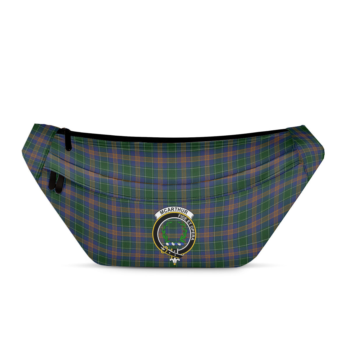 ScotsTee Shop Scottish McAucliffe Clan Crest Tartan Fanny Pack Plaid Waist Bag