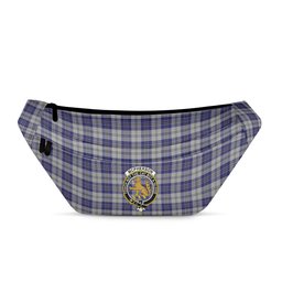 ScotsTee Shop Scottish McPherson Dress Blue Clan Crest Tartan Fanny Pack Plaid Waist Bag