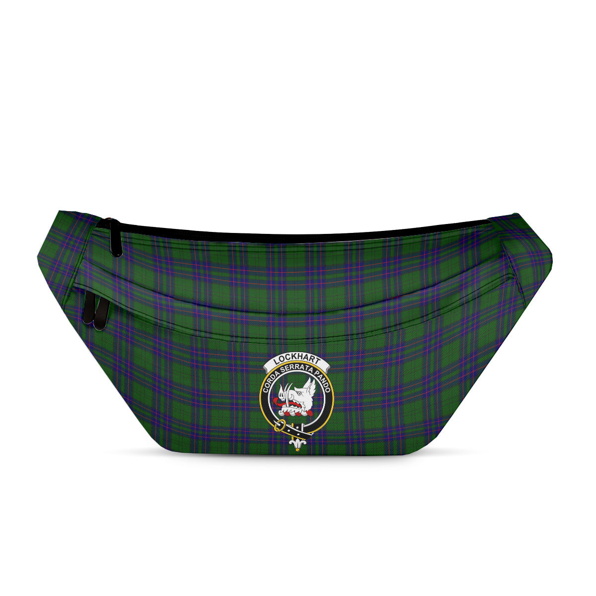 ScotsTee Shop Scottish Lockhart Modern Clan Crest Tartan Fanny Pack Plaid Waist Bag