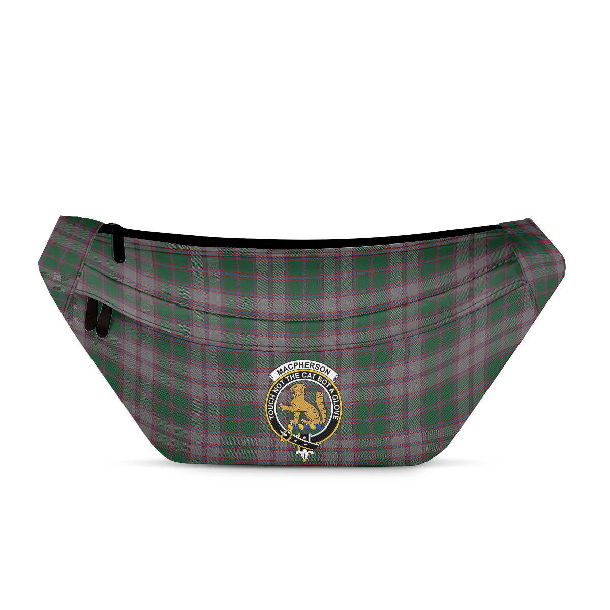 ScotsTee Shop Scottish MacPherson Gathering 1996 Clan Crest Tartan Fanny Pack Plaid Waist Bag