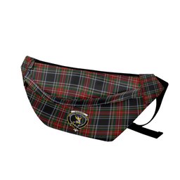 ScotsTee Shop Scottish Stewart Black Clan Crest Tartan Fanny Pack Plaid Waist Bag
