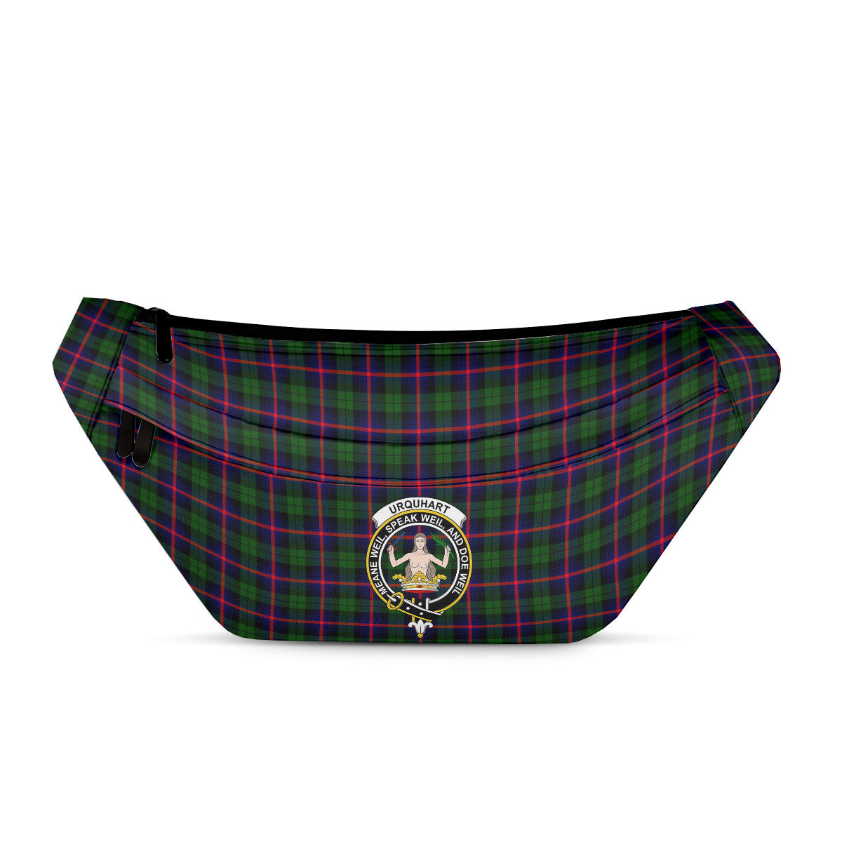 ScotsTee Shop Scottish Urquhart Modern Clan Crest Tartan Fanny Pack Plaid Waist Bag