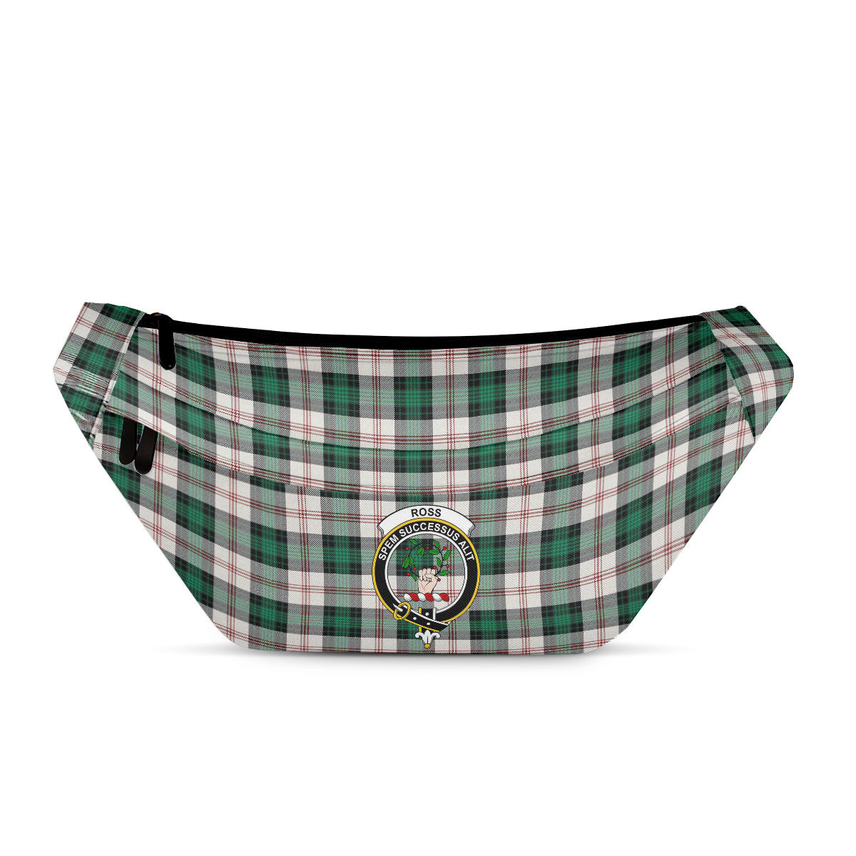 ScotsTee Shop Scottish Ross Arisaid Modern Clan Crest Tartan Fanny Pack Plaid Waist Bag
