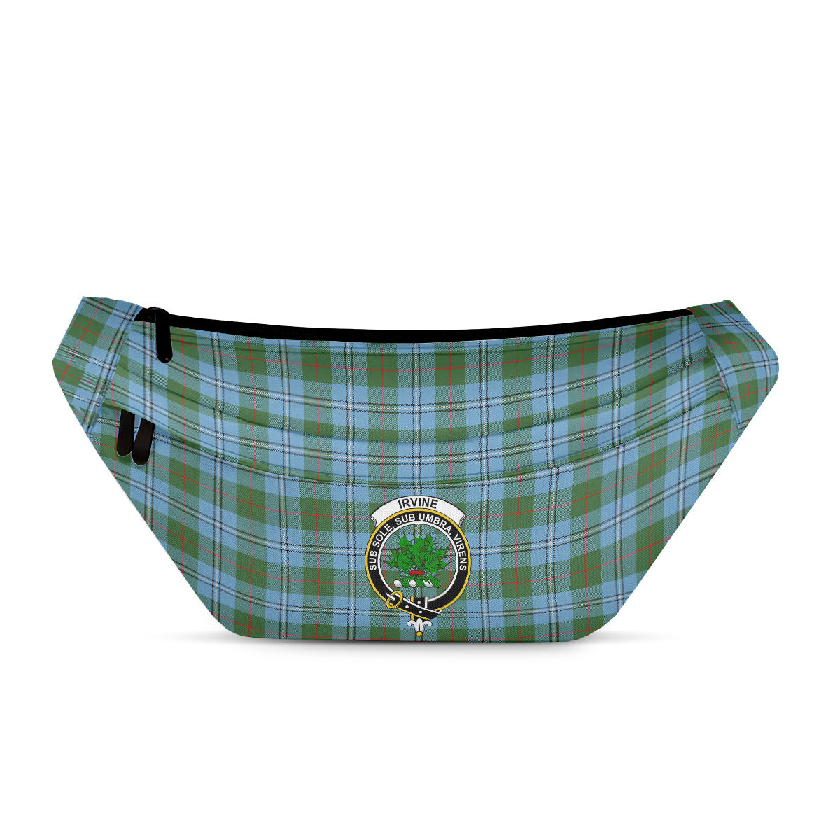 ScotsTee Shop Scottish Irvine of Glentulchan Modern Clan Crest Tartan Fanny Pack Plaid Waist Bag