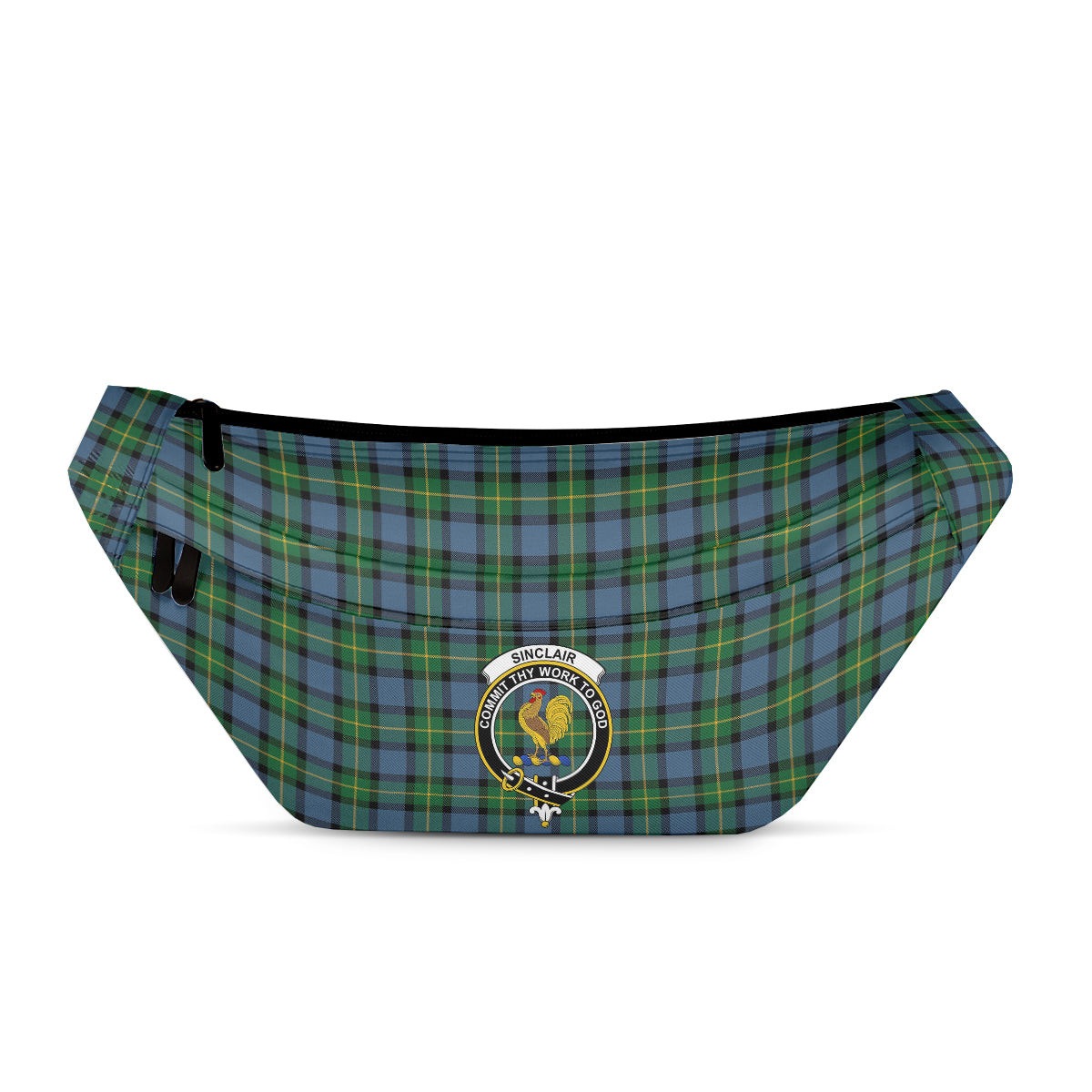 ScotsTee Shop Scottish Sinclair of Ulster Ancient Clan Crest Tartan Fanny Pack Plaid Waist Bag