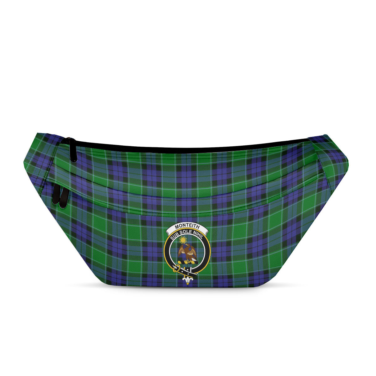 ScotsTee Shop Scottish Monteith Clan Crest Tartan Fanny Pack Plaid Waist Bag