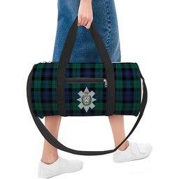 ScotsTee Shop Scottish Black Watch Large Sett Modern Crest Tartan Travel Bags