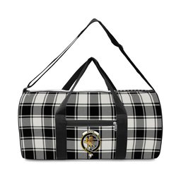 ScotsTee Shop Scottish MacFie Black & White Modern Crest Tartan Travel Bags