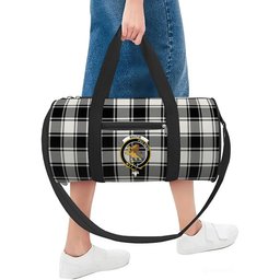 ScotsTee Shop Scottish MacFie Black & White Modern Crest Tartan Travel Bags