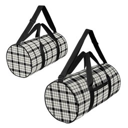 ScotsTee Shop Scottish MacFarlane Black White Modern Crest Tartan Travel Bags