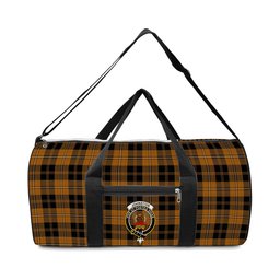 ScotsTee Shop Scottish Johnston Orange and Black Crest Tartan Travel Bags