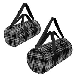 ScotsTee Shop Scottish MacLean Black and White Crest Tartan Travel Bags