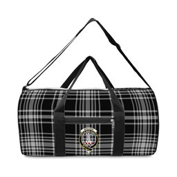 ScotsTee Shop Scottish MacLean Black and White Crest Tartan Travel Bags