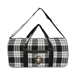 ScotsTee Shop Scottish McFarland Black White Crest Tartan Travel Bags