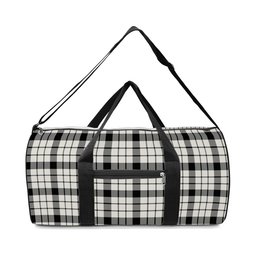 ScotsTee Shop Scottish McFarland Black White Modern Crest Tartan Travel Bags