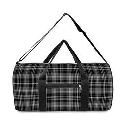 ScotsTee Shop Scottish McLean Black and White Crest Tartan Travel Bags