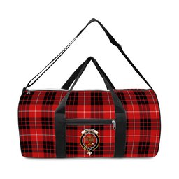 ScotsTee Shop Scottish Monroe Black and Red Modern Crest Tartan Travel Bags