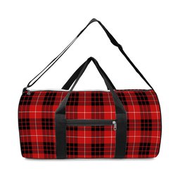 ScotsTee Shop Scottish Monroe Black and Red Modern Crest Tartan Travel Bags