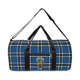 ScotsTee Shop Scottish McThomas Blue Modern Crest Tartan Travel Bags