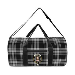 ScotsTee Shop Scottish Menzies Black and White Crest Tartan Travel Bags