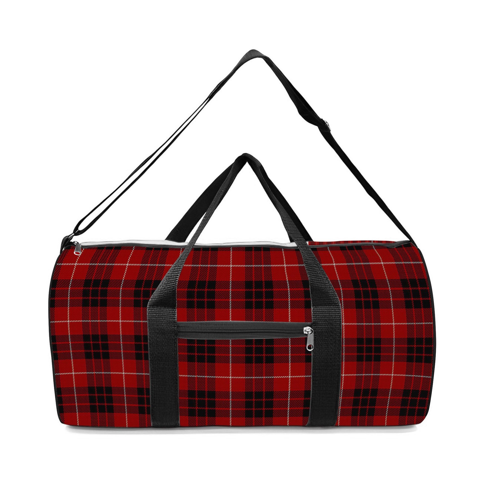 ScotsTee Shop Scottish Monroe Black and Red Crest Tartan Travel Bags