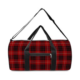 ScotsTee Shop Scottish Monroe Black and Red Crest Tartan Travel Bags