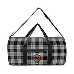ScotsTee Shop Scottish McLeod Black and White Crest Tartan Travel Bags