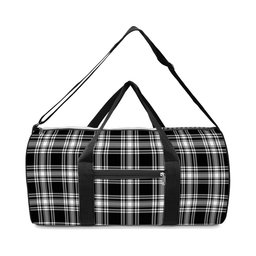ScotsTee Shop Scottish Menzies Black & White Modern Crest Tartan Travel Bags
