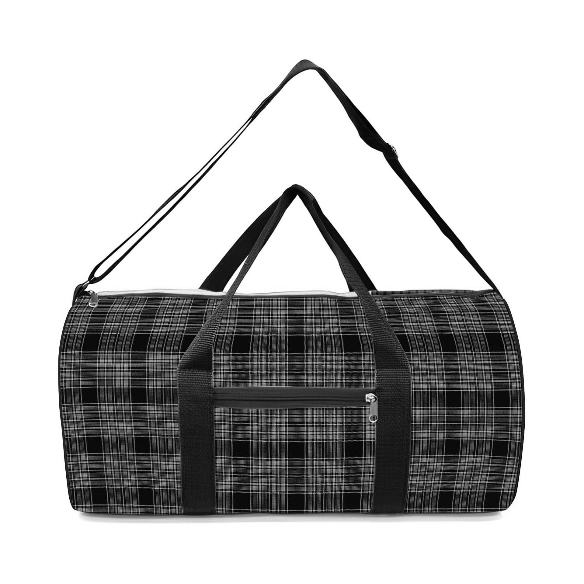 ScotsTee Shop Scottish Scott Black and White Crest Tartan Travel Bags