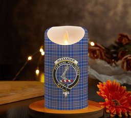 ScotsTee Shop Scottish Alexander of Menstry Ancient Crest Tartan Flameless Candles