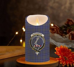 ScotsTee Shop Scottish Alexander of Menstry Crest Tartan Flameless Candles