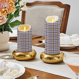 ScotsTee Shop Scottish Boswell Dress Modern Crest Tartan Flameless Candles