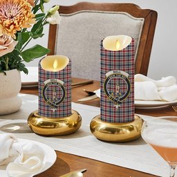 ScotsTee Shop Scottish Bell Border (Bell Southern Bell) Modern Crest Tartan Flameless Candles