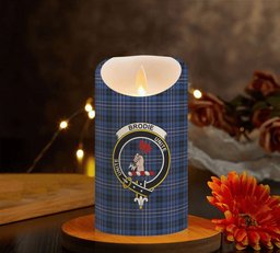 ScotsTee Shop Scottish Brodie Countryfare Modern Crest Tartan Flameless Candles
