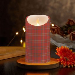 ScotsTee Shop Scottish Burnett of Leys Ancient Crest Tartan Flameless Candles