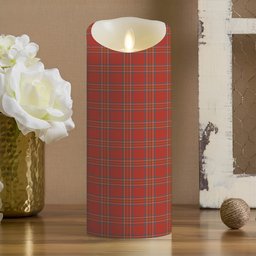 ScotsTee Shop Scottish Burnett of Leys Ancient Crest Tartan Flameless Candles