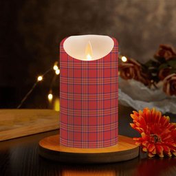 ScotsTee Shop Scottish Burnett of Leys Modern Crest Tartan Flameless Candles