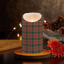 ScotsTee Shop Scottish Buchanan of Leny Crest Tartan Flameless Candles