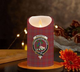 ScotsTee Shop Scottish Burnett of Leys Dress Crest Tartan Flameless Candles