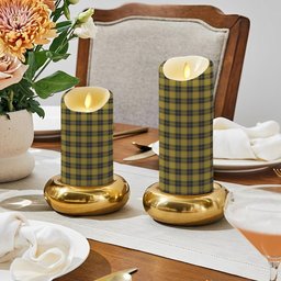 ScotsTee Shop Scottish Barclay Dress Crest Tartan Flameless Candles