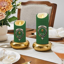 ScotsTee Shop Scottish Don (Tribe-of-Mar) Crest Tartan Flameless Candles