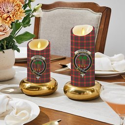 ScotsTee Shop Scottish Christie SC Crest Tartan Flameless Candles