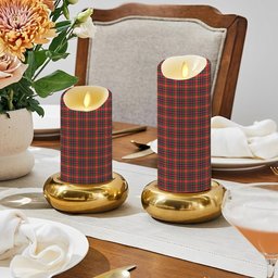 ScotsTee Shop Scottish Christie SC Crest Tartan Flameless Candles