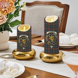 ScotsTee Shop Scottish Cumming 1831 Crest Tartan Flameless Candles